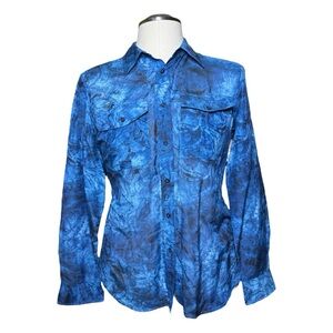 Lauren Ralph Lauren Silk Blend Long Sleeve Business Casual Summer Top